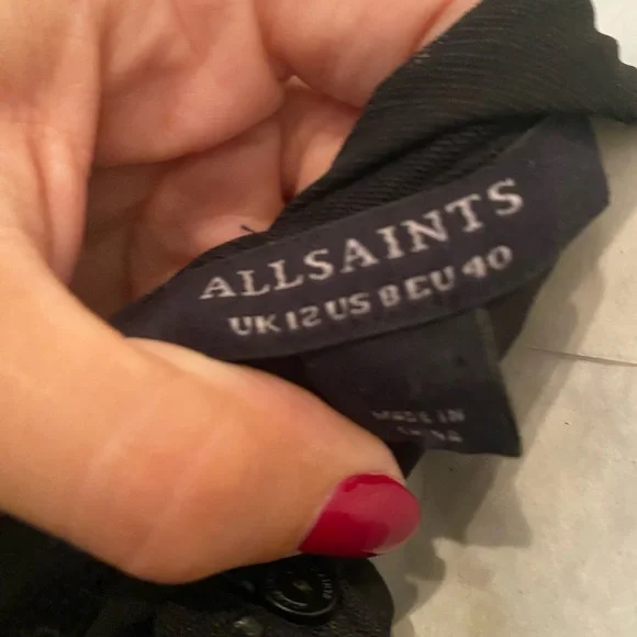 All Saints Black Midi Dress - Picture 5 of 9